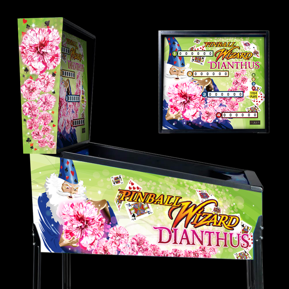 pinball machine with graphics